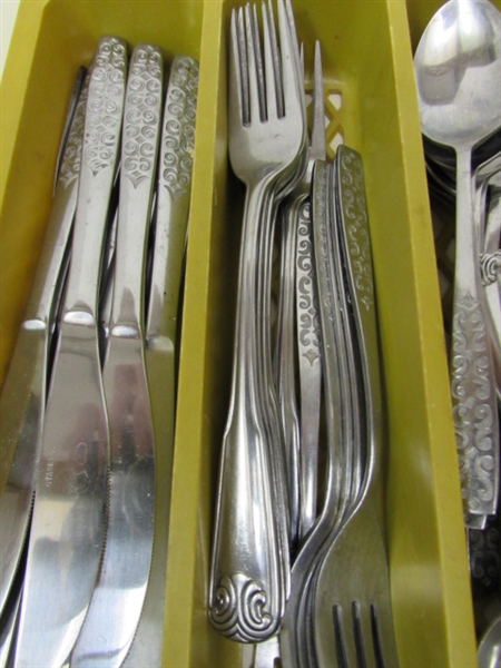 ASSORTED FLATWARE - 2 DIFFERENT PATTERNS PLUS EXTRAS