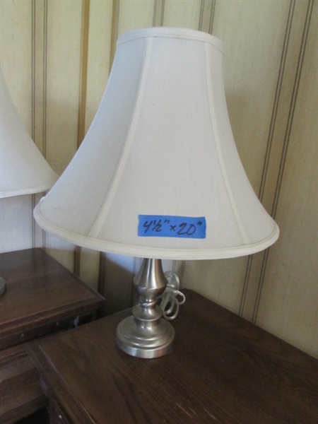 PAIR OF MODERN SIDE TABLE LAMPS