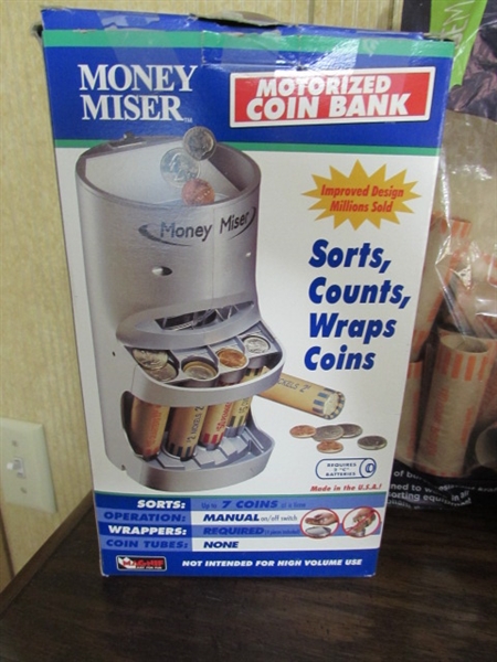 COIN SORTER/WRAPPER & COIN WRAPPERS
