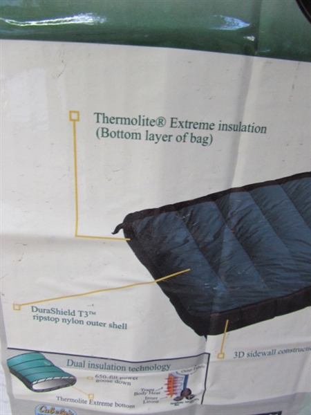 2 CABELA'S ALASKAN GUIDE EXTREME COLD SLEEPING BAGS - APPEAR TO BE UNUSED