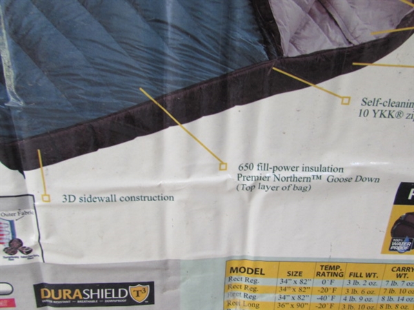 2 CABELA'S ALASKAN GUIDE EXTREME COLD SLEEPING BAGS - APPEAR TO BE UNUSED