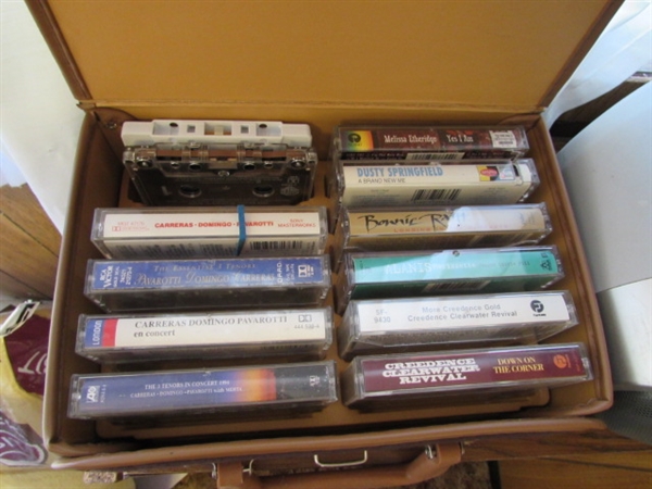 SONY CASSETTE/CD PLAYER & COLLECTION OF CASSETTE TAPES