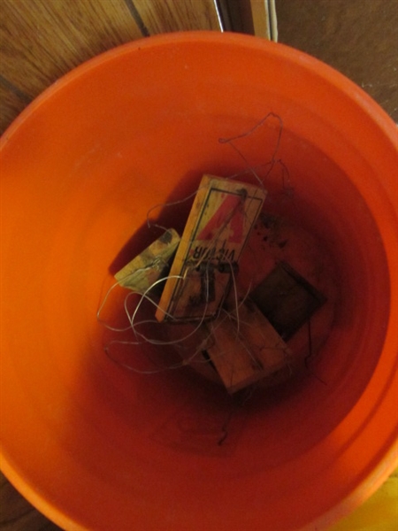 ASSORTED ROPE AND BUCKETS (EMPTY)