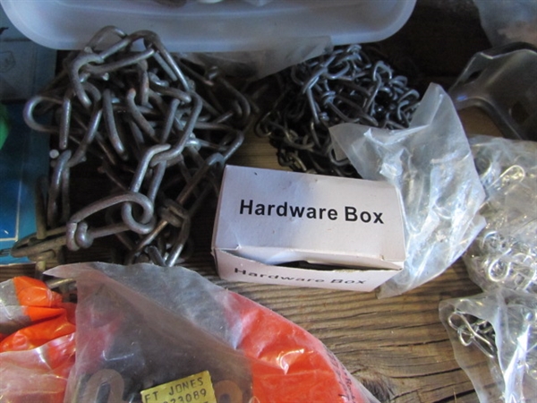 ASSORTED HOUSEHOLD HARDWARE & SUPPLIES