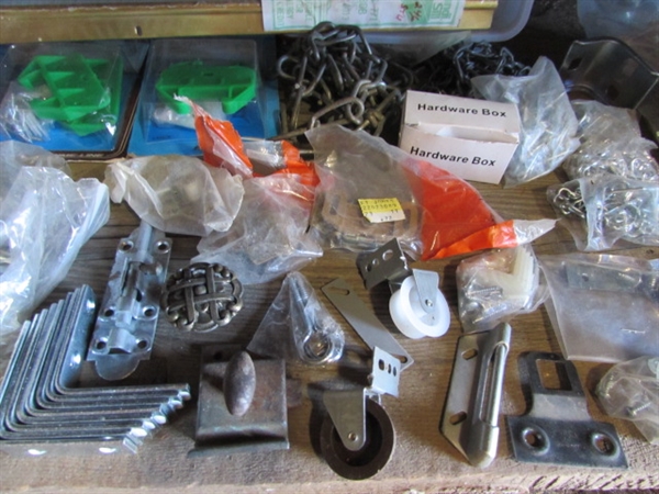 ASSORTED HOUSEHOLD HARDWARE & SUPPLIES