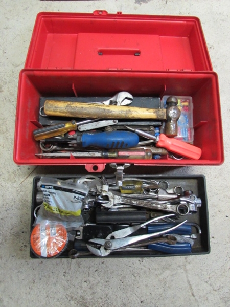 SMALL TOOLBOX FULL OF HAND TOOLS