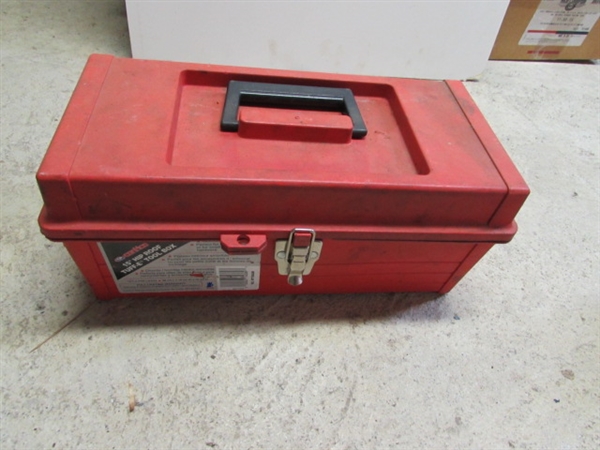 SMALL TOOLBOX FULL OF HAND TOOLS