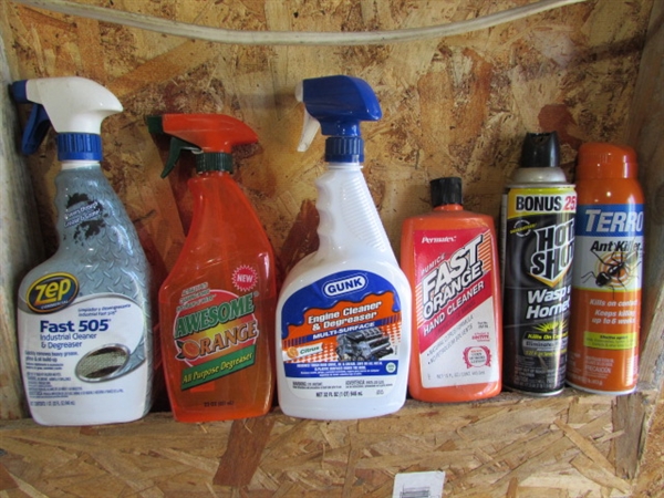 ASSORTED CLEANERS/CHEMICALS