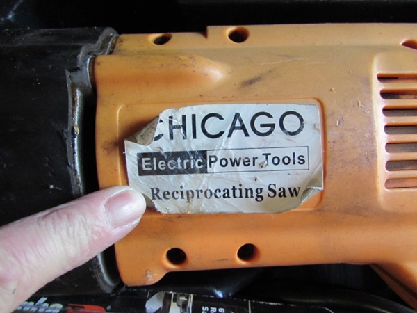 CHICAGO ELECTRIC RECIPROCATING SAW IN CASE W/BLADES
