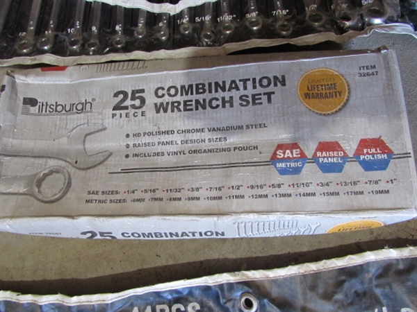3 COMBINATION WRENCH SETS