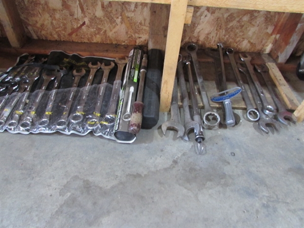 LARGE COMBINATION WRENCHES & 3 TORQUE WRENCHES