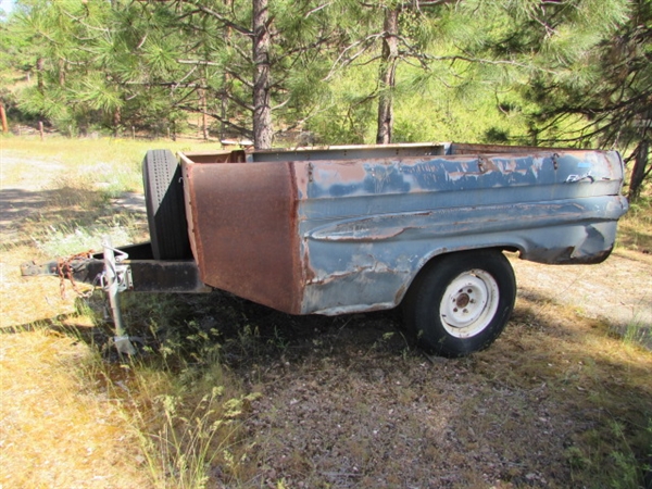 MODIFIED CHEVY PICKUP BED UTILITY TRAILER