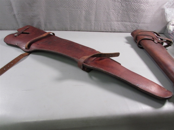 2 LEATHER RIFLE SCABBARDS