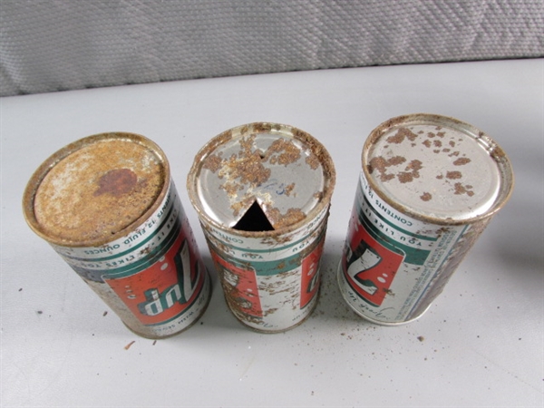 COLLECTION OF VINTAGE SODA & BEER TIN CANS