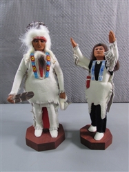 HANDCRAFTED SIOUX CHIEF & "FAITH & HOPE" FIGURINES BY HANK ORR