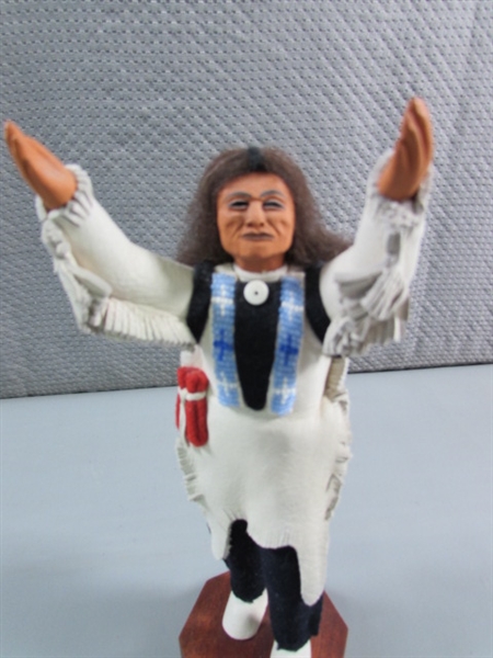 HANDCRAFTED SIOUX CHIEF & FAITH & HOPE FIGURINES BY HANK ORR