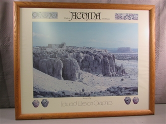 PUEBLO OF ACOMA, NEW MEXICO FRAMED & MATTED PRINT