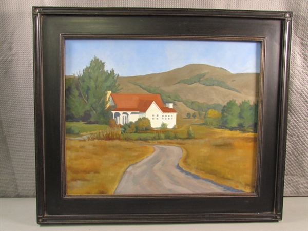 ORIGINAL OIL ON PANEL AT THE RANCH BY JILL SEE