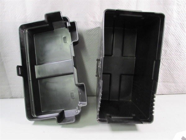 BATTERY BOXES & TRAY - METAL & PLASTIC