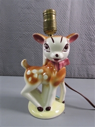 VINTAGE 1950S "BAMBI" FAWN TABLE LAMP - WORKS