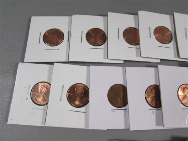ROLLS & CARDED COPPER US PENNIES