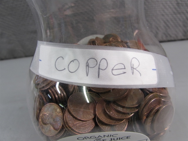 12+ LBS OF COPPER US PENNIES & A PENNY LEI