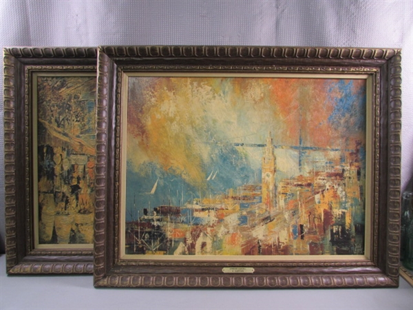 2 VINTAGE FRAMED JACK LAYCOX PRINTS