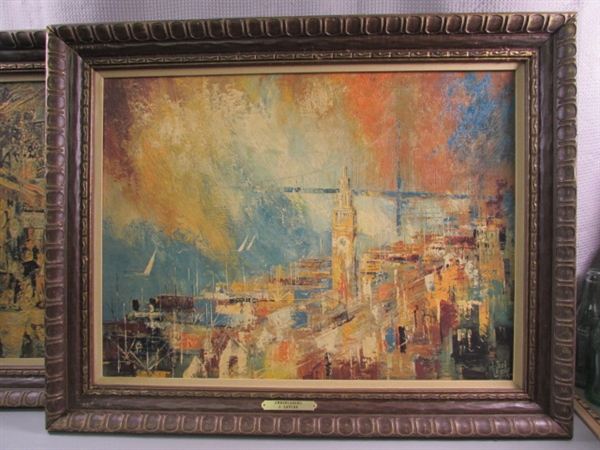 2 VINTAGE FRAMED JACK LAYCOX PRINTS