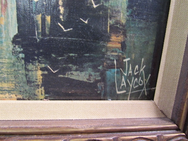 2 VINTAGE FRAMED JACK LAYCOX PRINTS