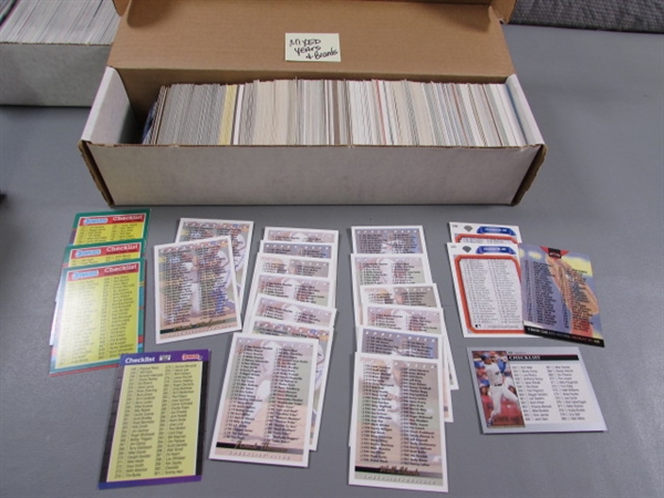 4 BOXES OF BASEBALL CARDS - MIXED YEARS & BRANDS