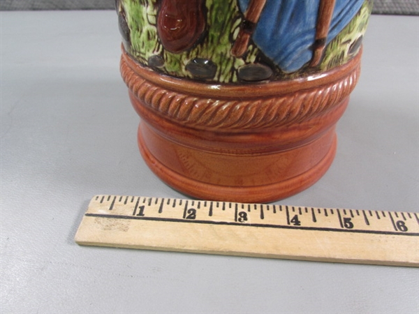 LARGE HAND PAINTED BEER STEIN - 1980