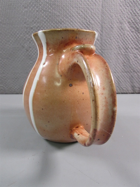 HAND THROWN CLAY VASE - SIGNED