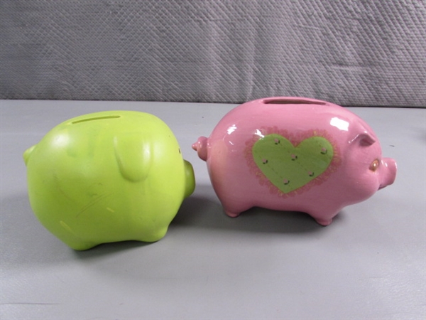 COLLECTION OF PIGGY BANKS