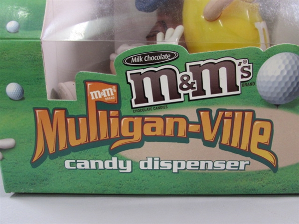 NEW MULLIGAN-VILLE M&M CANDY DISPENSER - NO CANDY