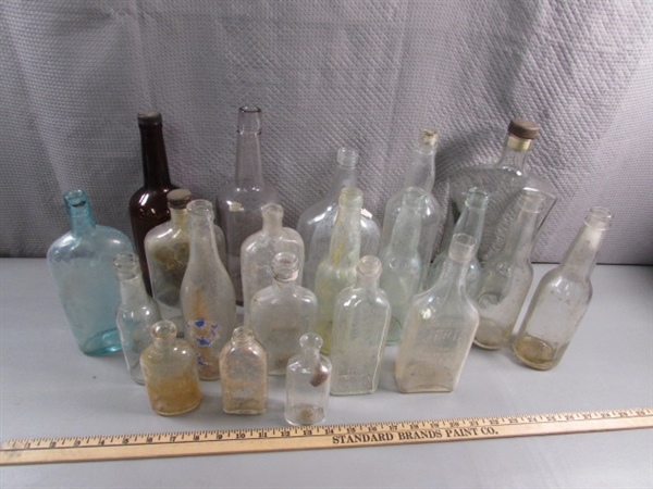 ANTIQUE TO MODERN GLASS BOTTLE COLLECTION