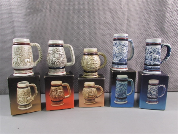 MINI AVON COLLECTIBLE STEINS