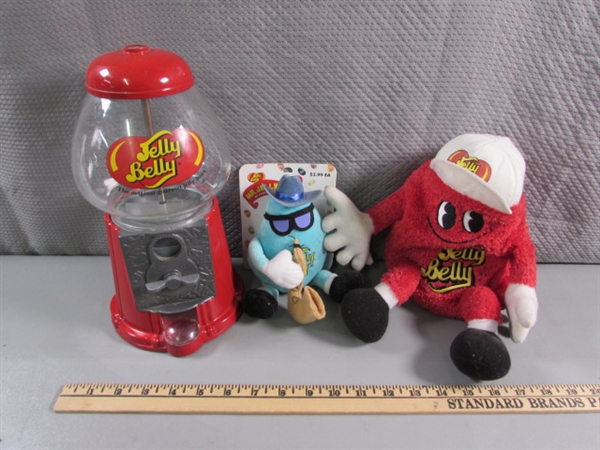 JELLY BELLY COLLECTIBLE GUMBALL MACHINE & PLUSH