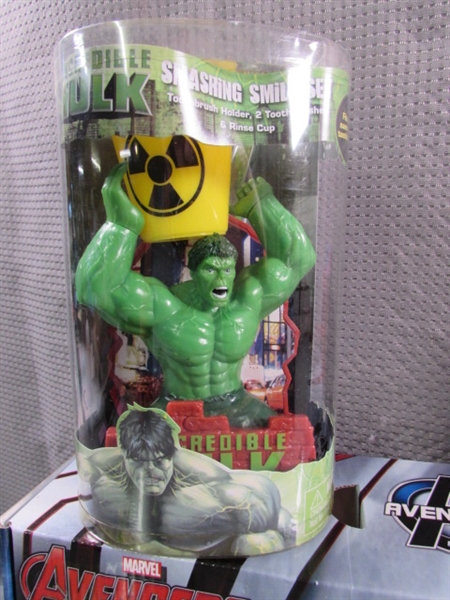 MARVEL ACTION FIGURES, DRINKWARE, STICKERS & MORE