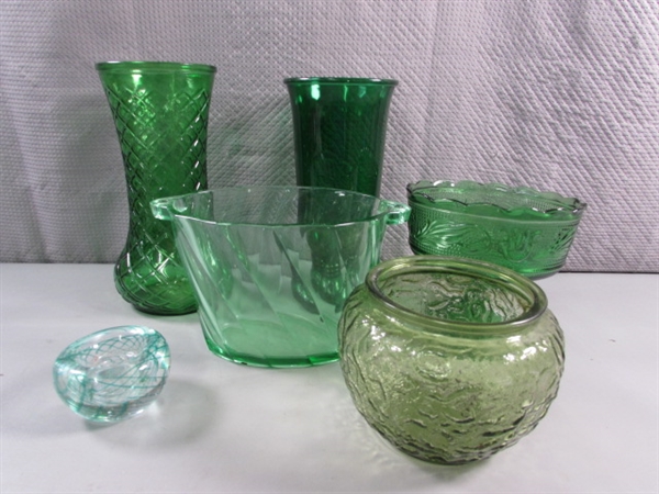 GREEN GLASSWARE