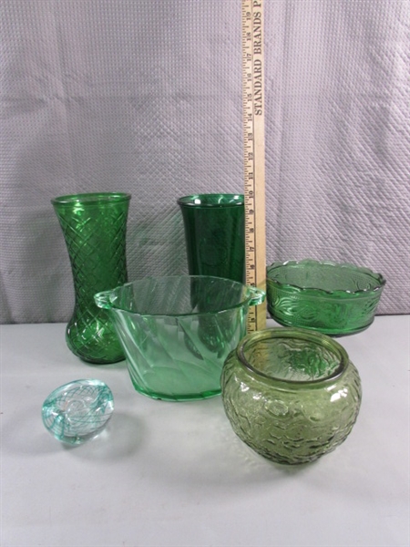 GREEN GLASSWARE