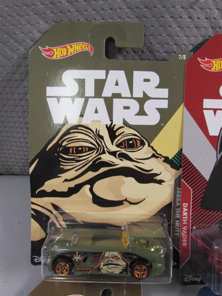 8 NEW STAR WARS HOT WHEELS CARS