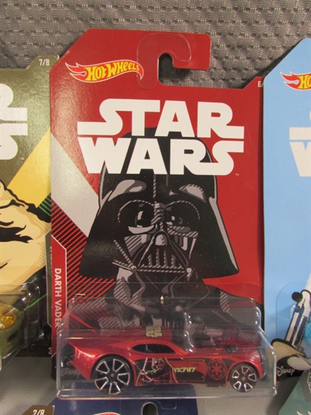 8 NEW STAR WARS HOT WHEELS CARS