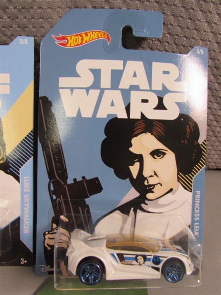 8 NEW STAR WARS HOT WHEELS CARS