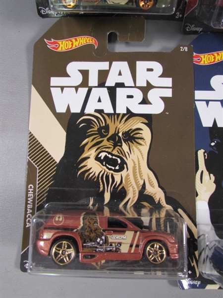 8 NEW STAR WARS HOT WHEELS CARS