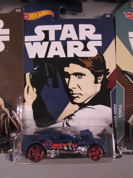 8 NEW STAR WARS HOT WHEELS CARS