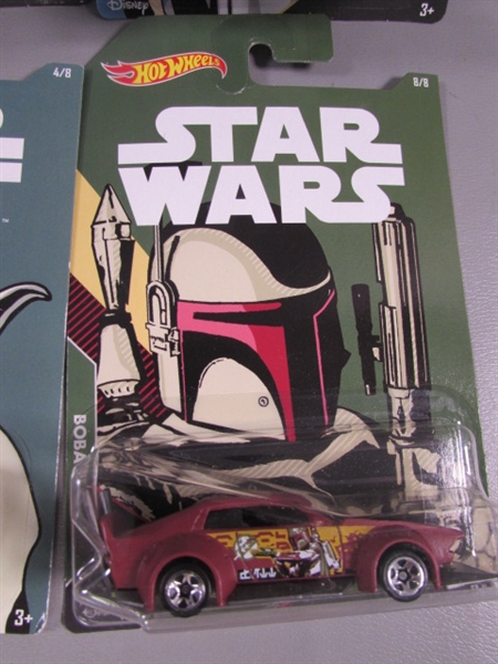 8 NEW STAR WARS HOT WHEELS CARS