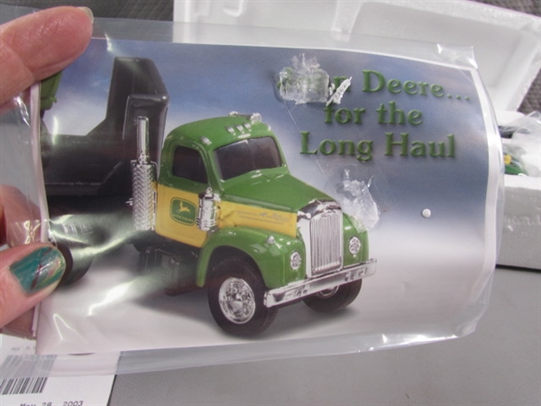 NEW DIE CAST JOHN DEERE TRUCK, TRAILER & TRACTORS