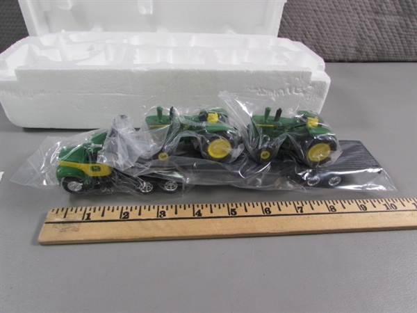 NEW DIE CAST JOHN DEERE TRUCK, TRAILER & TRACTORS