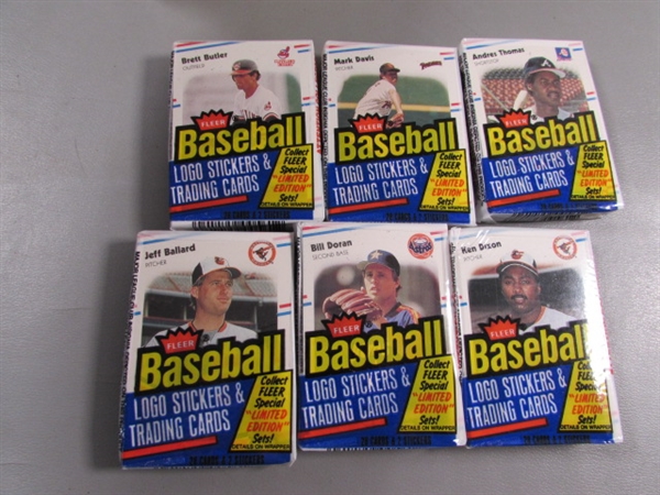 2 BOXES OF BASEBALL CARDS - SOME UNOPENED PACKS INCLUDED