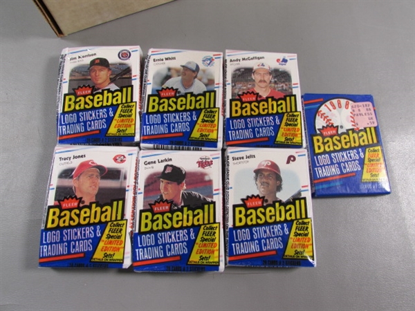 2 BOXES OF BASEBALL CARDS - SOME UNOPENED PACKS INCLUDED